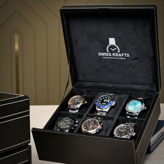 Handcrafted Luxury Watch Organiser- 6 Slot